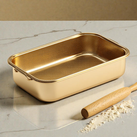 Golden-Rise Non-Stick Loaf Pan - Professional Pullman Style
