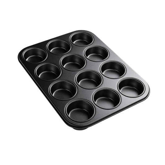 Onyx-Bake 12-Cup Muffin Pan - Ultra-Smooth Non-Stick