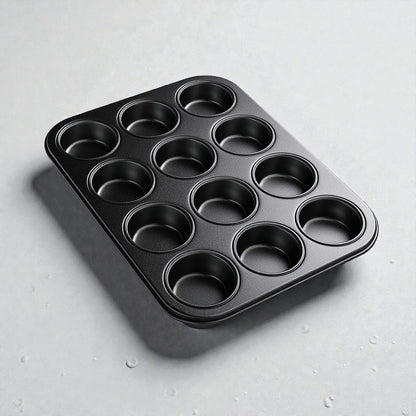 Onyx-Bake 12-Cup Muffin Pan - Ultra-Smooth Non-Stick